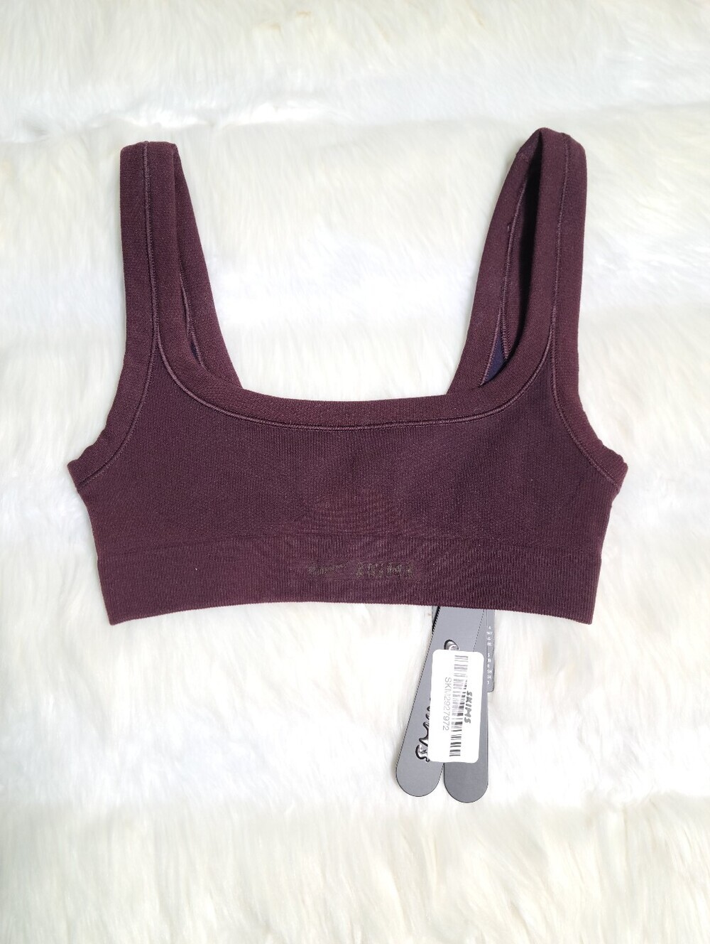 Nike SKIMS Vintage Seamless Scoop Bra Currant Women XXS NEW